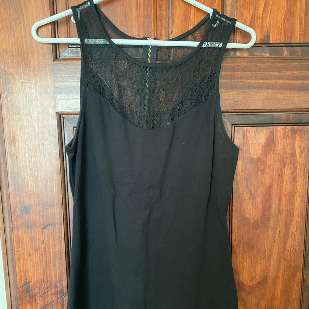 Black lace top with zipper